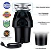 Eco Logic 1/2 HP Continuous Feed Garbage Disposal with Stainless Steel Sink Flange 10-US-EL-7-3B